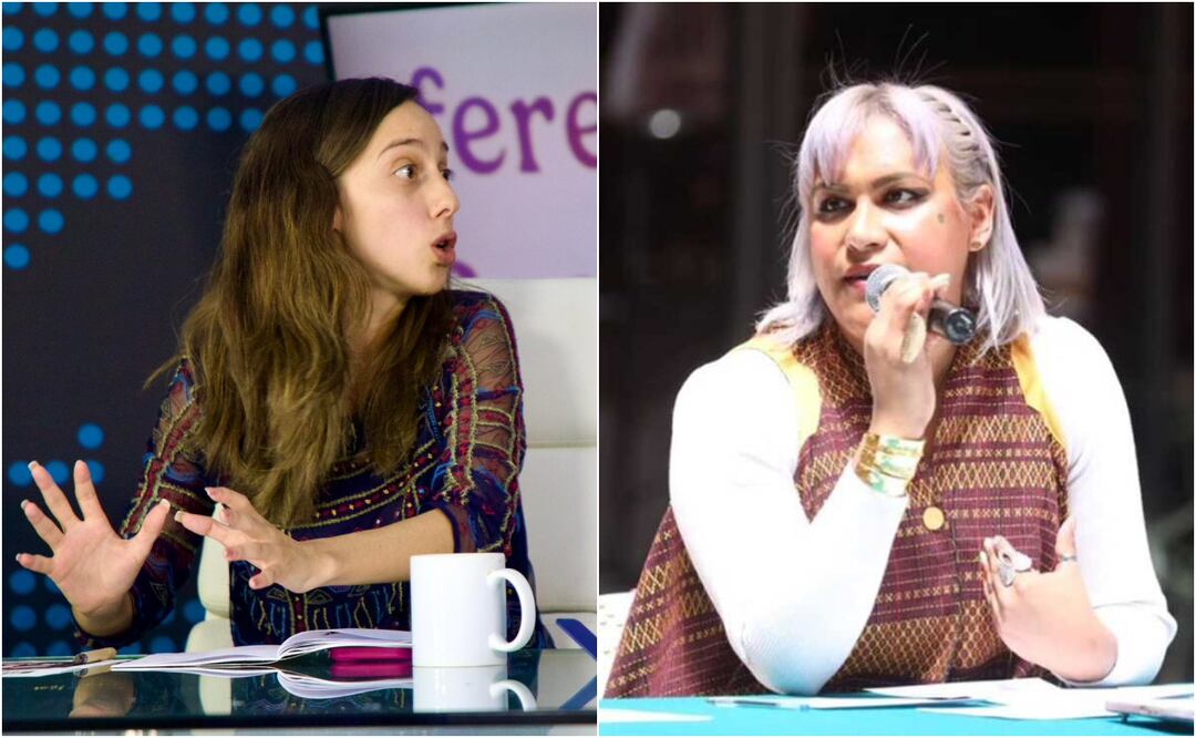 Exdiputada María Clemente (derecha) se lanza contra Camila Martínez (izquierda) por seguro social en Uber (02/09/2025). Foto: X (@SoyCamMartinez) / Archivo