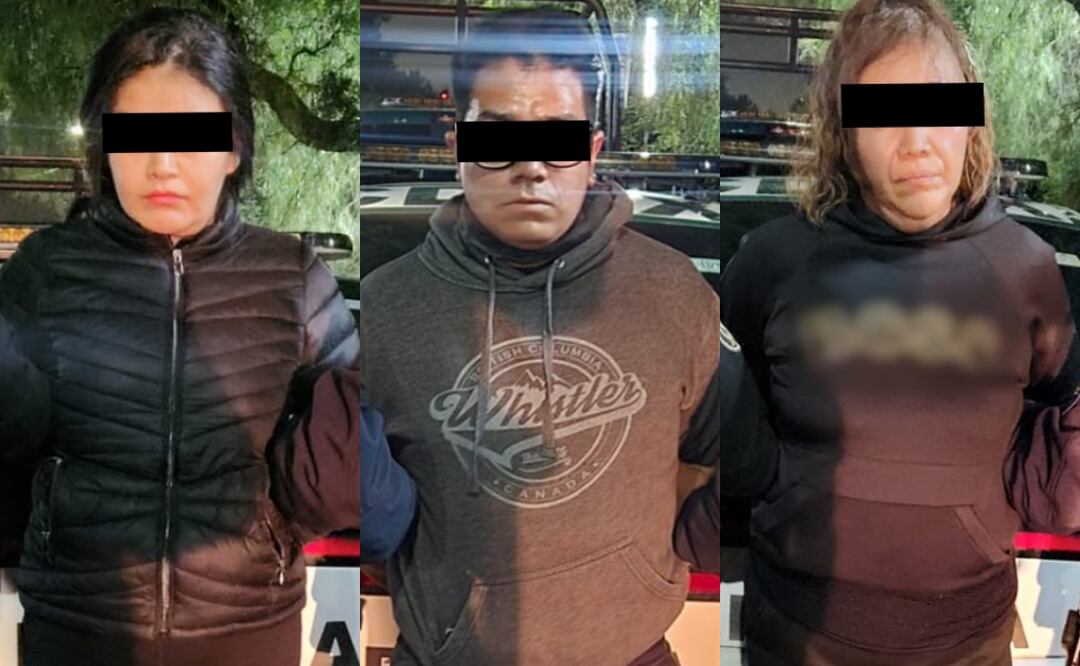 Detienen a dos mujeres y un hombre conduciendo una camioneta de funeraria robada mientras circulaban en calles de la alcaldía Álvaro Obregón (28/06/2025). Foto: Especial