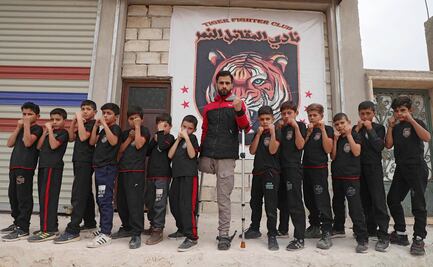 Fadel, el maestro que enseña kung-fu con una sola pierna en Siria
