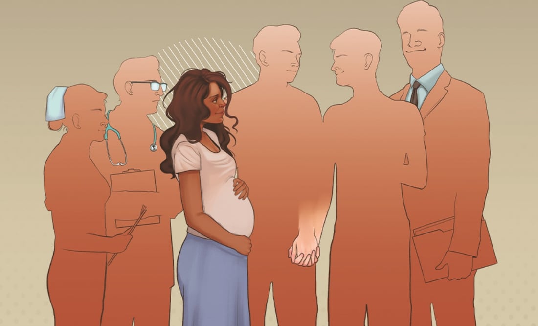 México se ha convertido en un paraíso de esta práctica, pues sólo dos estados cuentan con legislación al respecto, lo que expone a gestantes. Ilustración: Liliana Pedraza