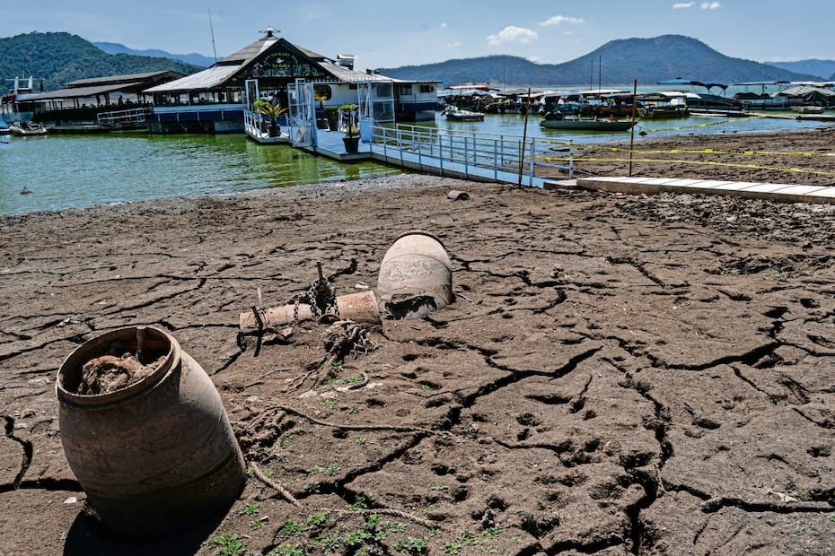 La presa Miguel Alemán está a 26% de su capacidad. Fotos: Abril Angulo | El Universal