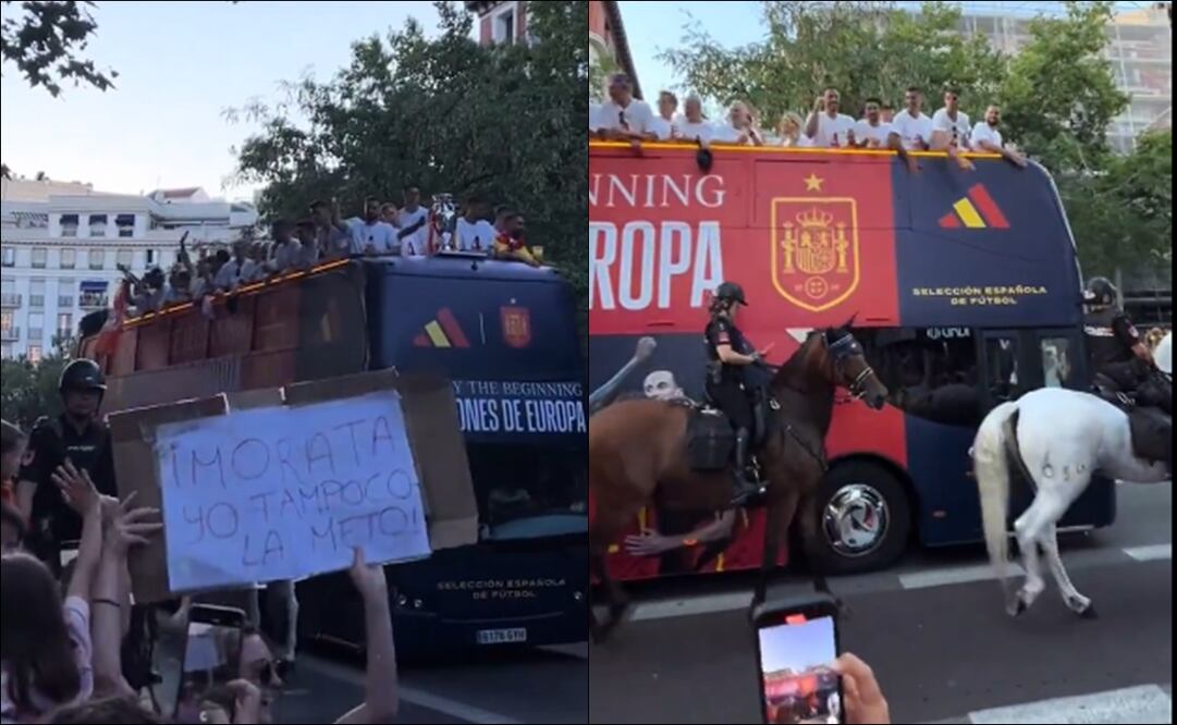 Álvaro Morata agredió a un aficionado que se burló de él en el desfile de campeones / Foto: Especiales