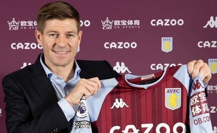 Steven Gerrard es presentado como nuevo técnico del Aston Villa
