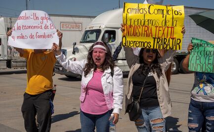 Trabajadores textiles protestan en Tijuana contra aranceles del 35%; advierten por cierre de empresas y despidos