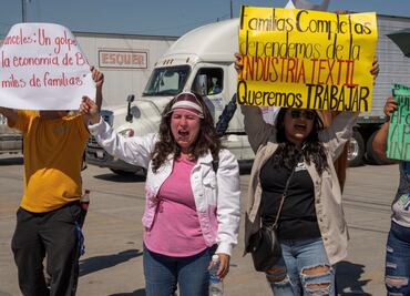 Trabajadores textiles protestan en Tijuana contra aranceles del 35%; advierten por cierre de empresas y despidos