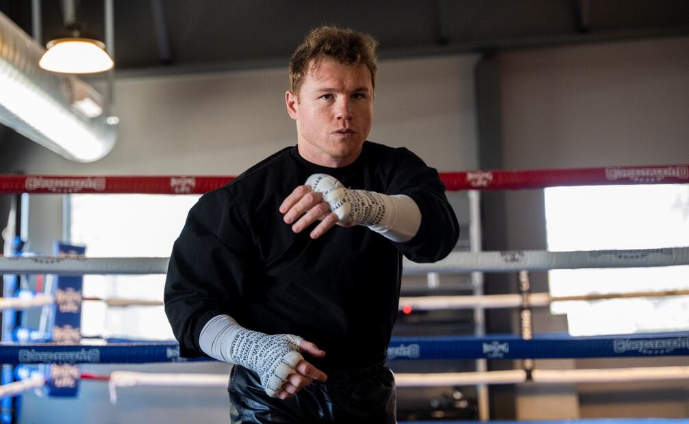 Saúl Álvarez en entrenamiento - Foto: Canelo Team