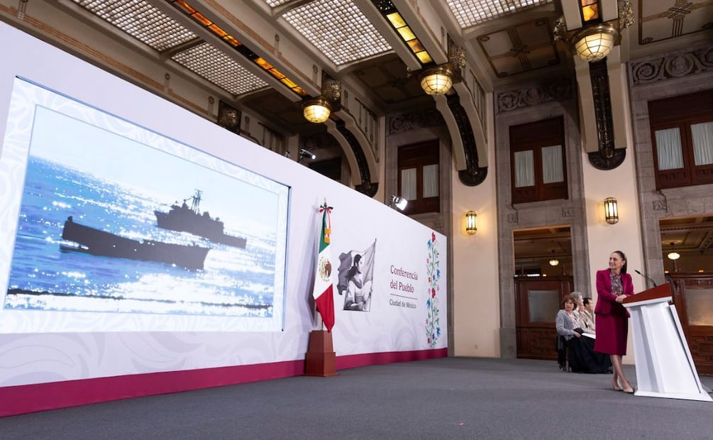 En una ceremonia que presidió, de manera virtual, la presidenta Claudia Sheinbaum, el gobernador Américo Villarreal reconoció el invaluable apoyo de la Marina Armada de México. | Foto: Especial.