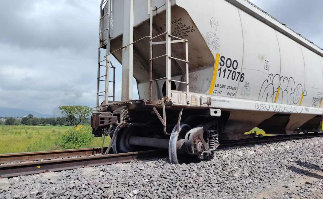 Un vagón de un tren de carga se descarriló en la comunidad de La Planada. Foto: Especial