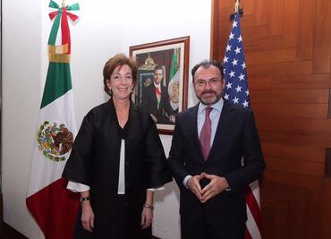 Canciller Videgaray dialoga con embajadora de EU