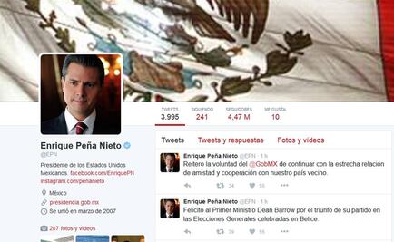 EPN felicita al primer ministro de Belice