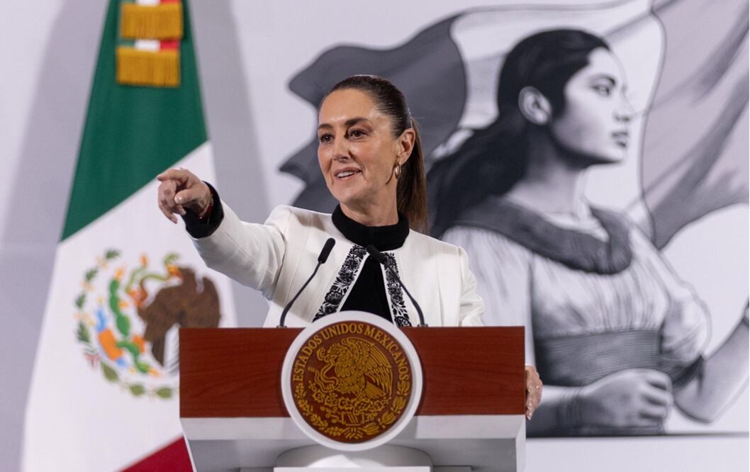 Claudia Sheinbaum durante su conferencia matutina del 2 de enero del 2025. Foto: Hugo Salvador/EL UNIVERSAL