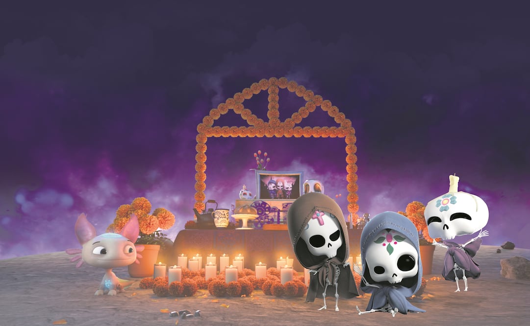 Tres poderosos guardianes son convertidos en calaveritas por el resto de la eternidad (FOTOS: DISCOVERY KIDS)