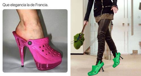 Llegaron los memes de los Crocs Balenciaga de tacón