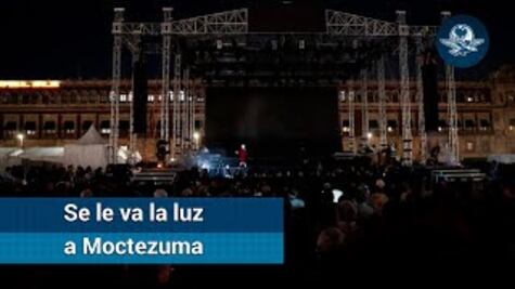 Apagón en ópera sobre Moctezuma... 10 minutos después de iniciar