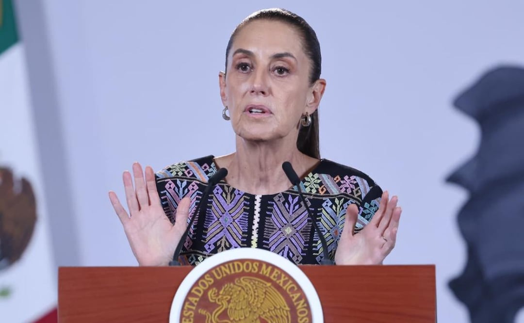 Presidenta Claudia Sheinbaum Pardo durante su conferencia de prensa “La Mañanera del Pueblo” desde Palacio Nacional (10/09/2026). Foto: Luis Camacho / EL UNIVERSAL