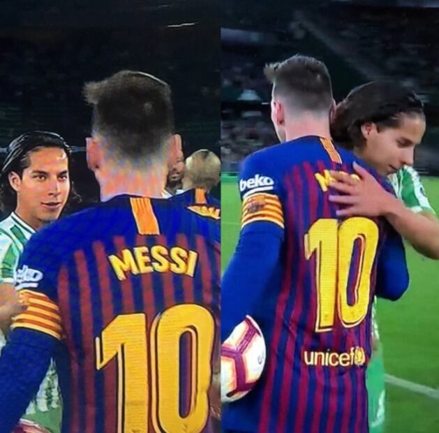 El día que Diego Lainez conoció a Lionel Messi