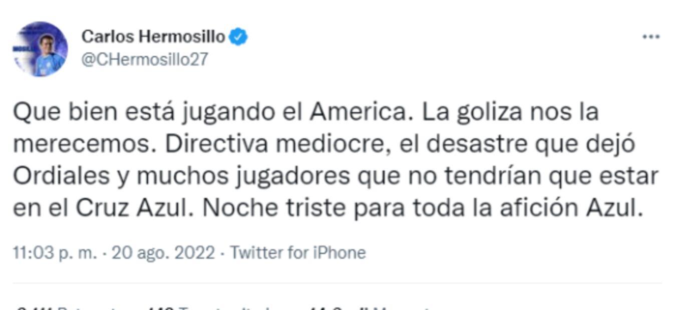 Hermosillo y Pinheiro, los históricos que explotaron contra Cruz Azul y su directiva