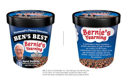 Endulzan con helado revolución socialista de Sanders