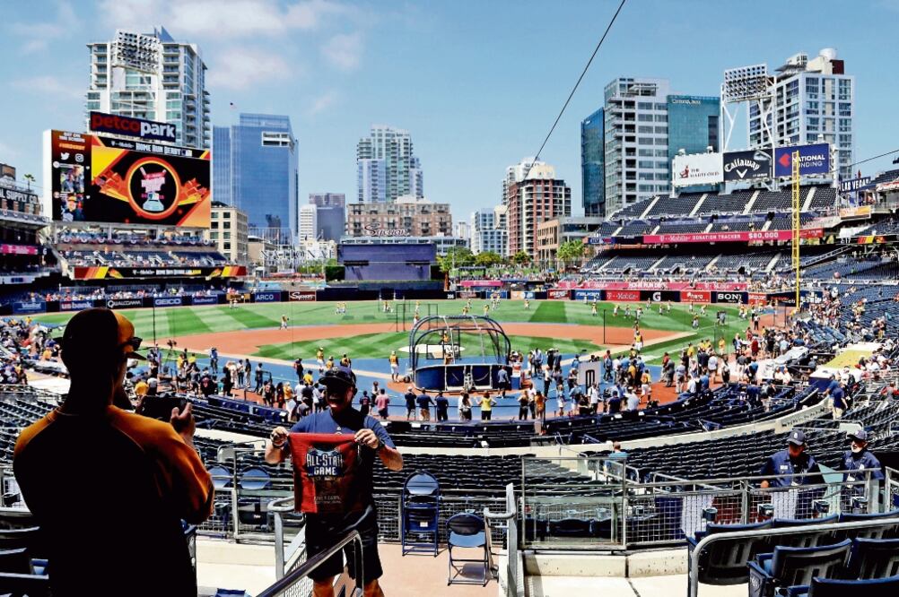 Gran ambiente se vive en el Petco Park, un estadio del Viejo Circuito que será sede del “All Star Game” (JAE HONG. AP)