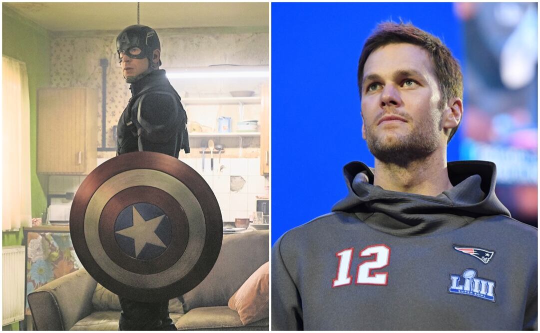 Chris Evans y Tom Brady. Foto: Archivo EL UNIVERSAL