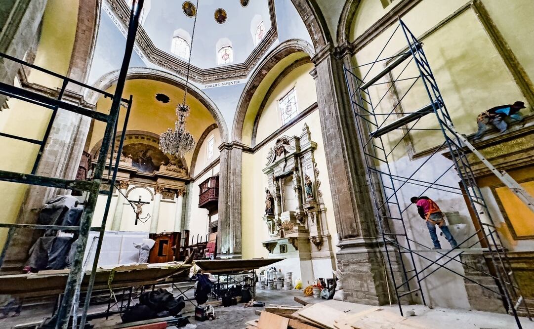 Los retrasos en algunos casos son evidentes, como en el de la iglesia San Juan de Dios, ubicado en el Centro Histórico, que entró este año en un segundo proceso de intervención. Fotos: Hugo Salvador | El Universal