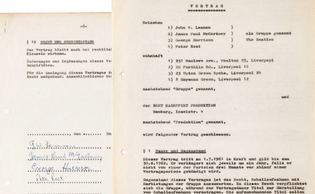 El contrato acordaba la grabación del tema tradicional "My Bonnie Lies Over the Ocean". (FOTO: AP)