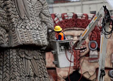 FOTOS: Figuras prehispánicas monumentales se podrán ver desde hoy en el Zócalo de la CDMX