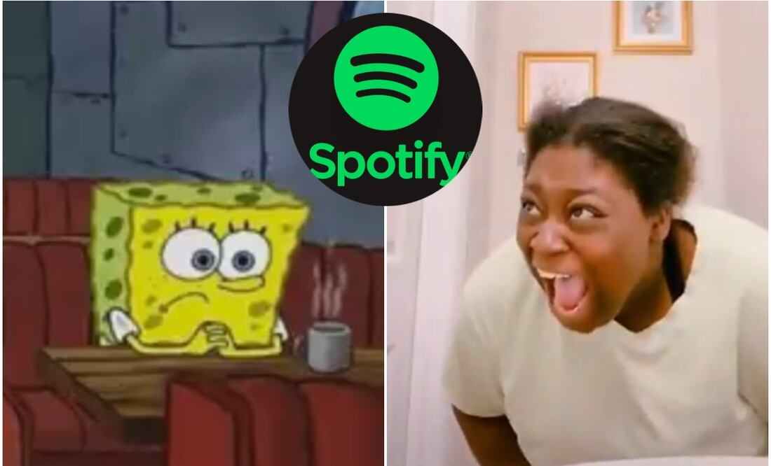Los memes que dejó la caída de Spotify. Fotos: Redes Sociales