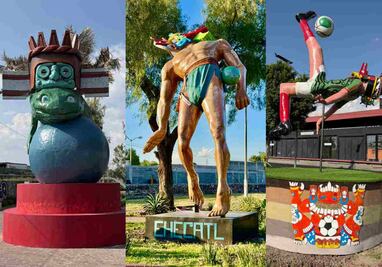 Mundial 2026: Instalan 9 piezas monumentales en Ecatepec; una de ellas está considerada como la más grande en América Latina