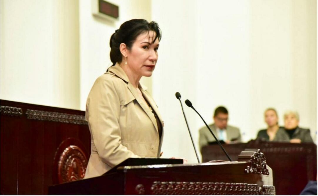 State senator María Pérez seen here presenting her bill that passed the Hidalgo congress with unanimous support. (Photo: Dinorath Mota / EL UNIVERSAL)
