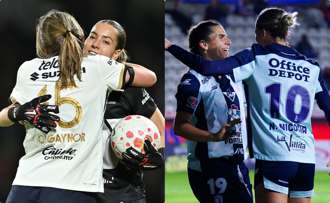 Pumas y Pachuca, durante la fase regular del torneo Clausura 2026 de la Liga MX Femenil - Fotos: Imago7