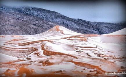 Cayó nieve en el desierto del Sáhara
