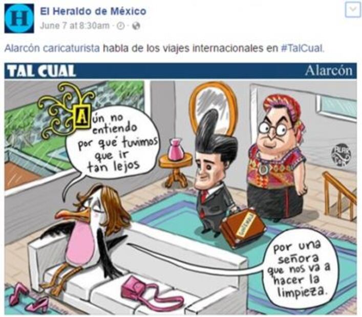 Guatemala advierte acción legal por cartón en diario mexicano