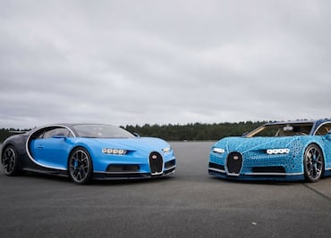 Construyen Bugatti Chiron tamaño real con piezas Lego