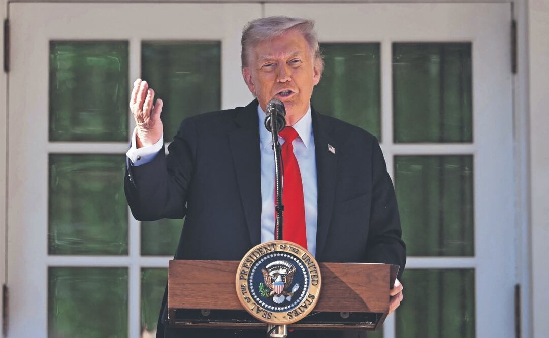 El presidente de Estados Unidos, Donald Trump, ayer en el Jardín de las Rosas de la Casa Blanca en Washington. Foto: de ANDREW CABALLERO-REYNOLDS. AFP/ Archivo