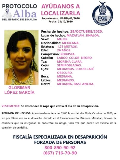 Exigen de vuelta a Glorimar López, enfermera del IMSS desaparecida en Sinaloa