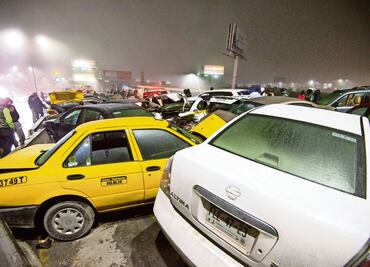 Provoca hielo choques de 70 vehículos en Saltillo y Monterrey