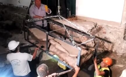 Descubren misterioso sarcófago de plomo de la época romana