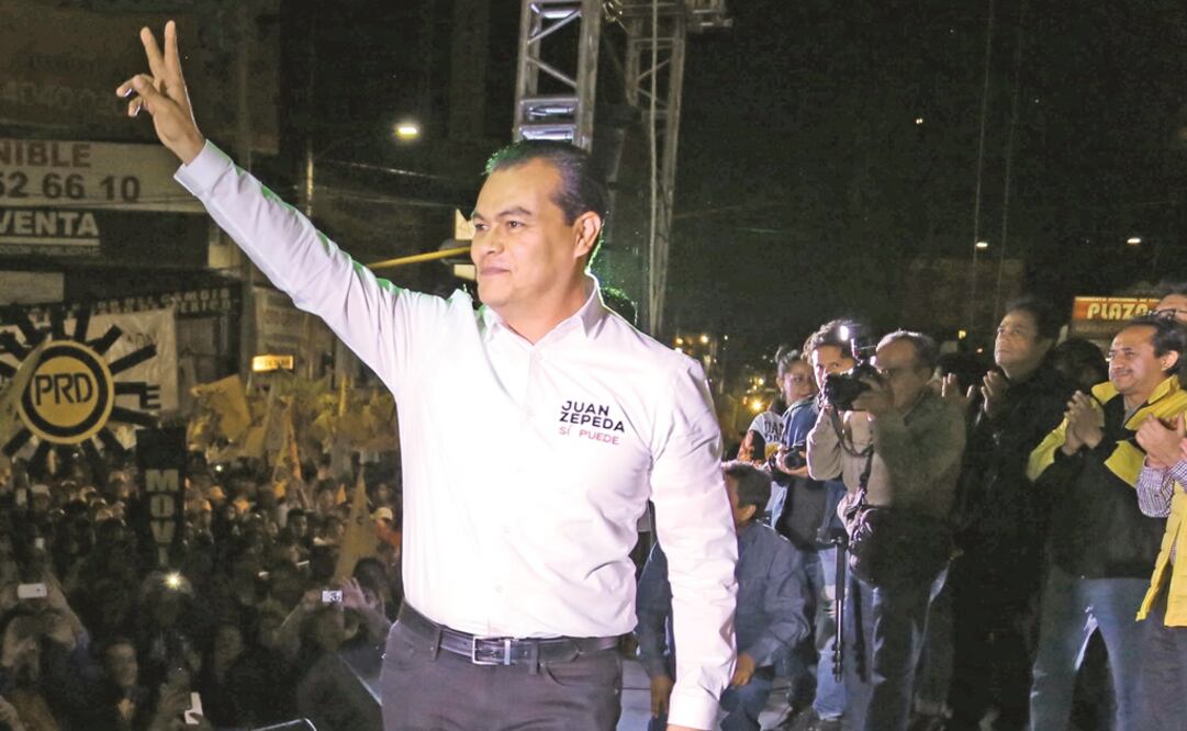 En el evento, Zepeda aseguró que sólo él le puede plantar cara a la delincuencia. (CRISTOPHER ROGEL BLANQUET. EL UNIVERSAL)