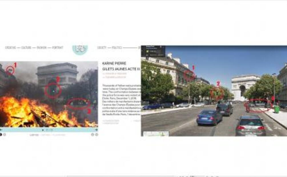 La fotografía falsa sobre los disturbios de los "chalecos amarillos" en Francia 