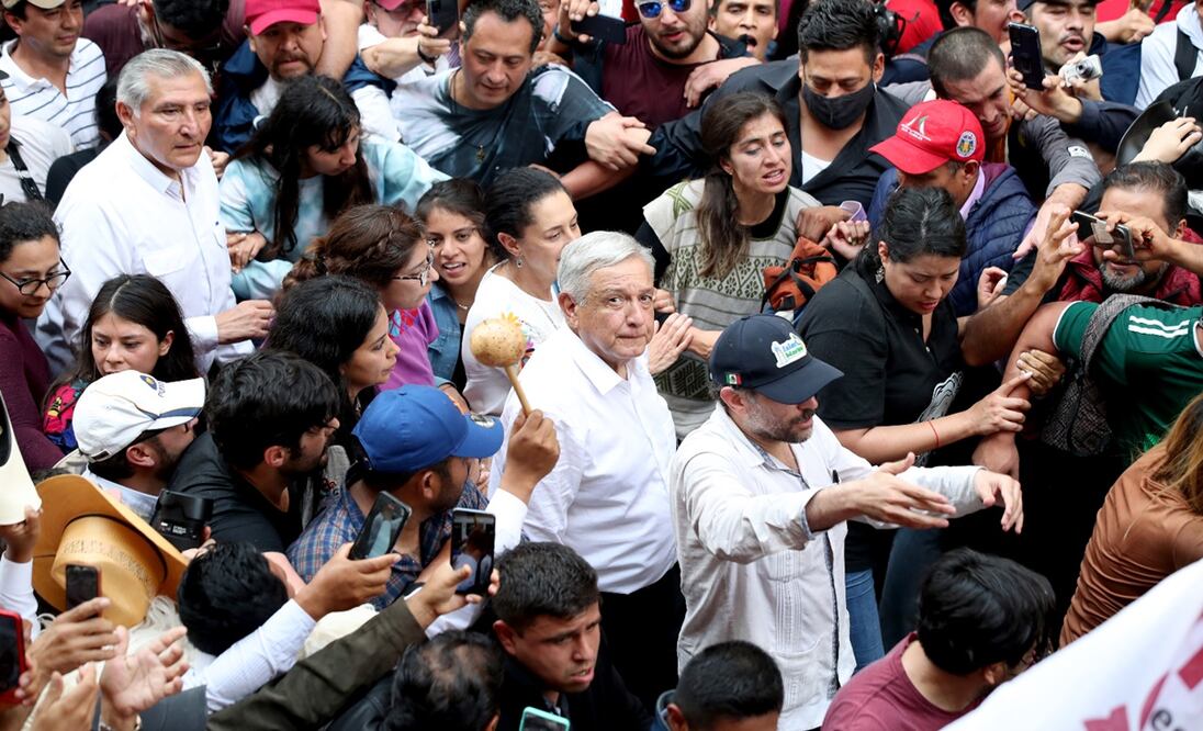 El presidente López Obrador en la marcha del 27 de noviembre. Foto: Valente Rosas archivo/EL UNIVERSAL