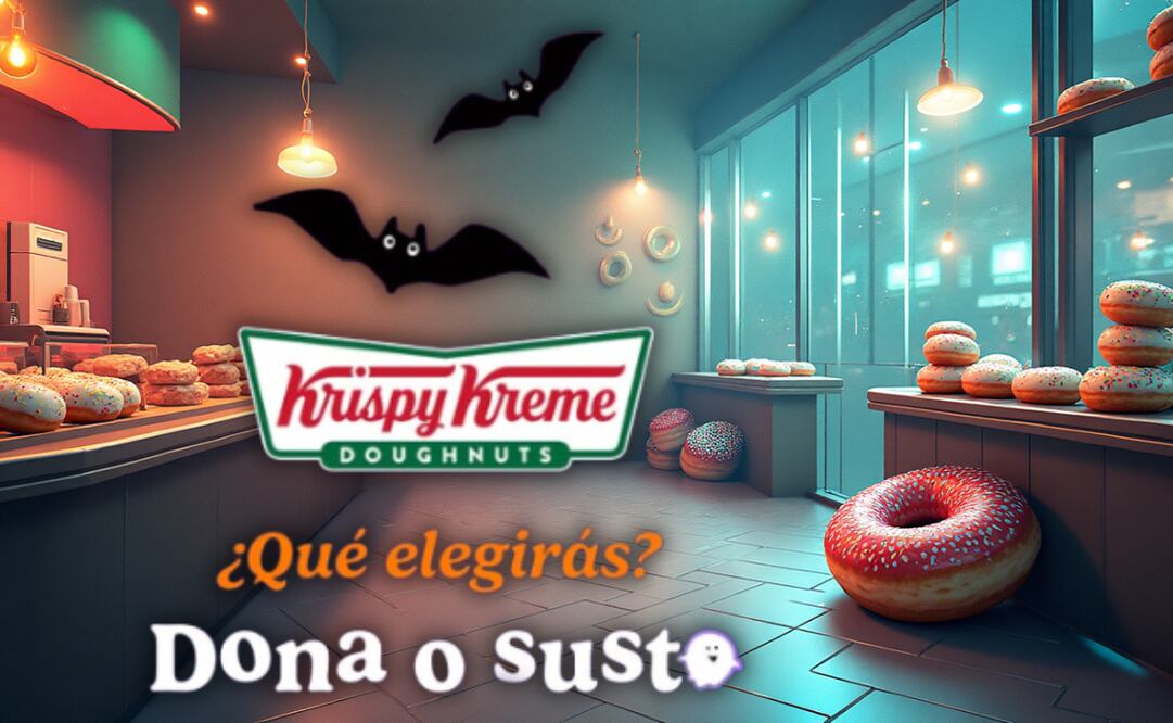 Krispy Kreme lanza donas inspiradas en Halloween, con diseños terroríficos inspirados en criaturas como Drácula y la Katrina. Foto: Canva