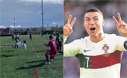 VIDEO: El espectacular gol de Mateo Messi a lo 'Cristiano Ronaldo'