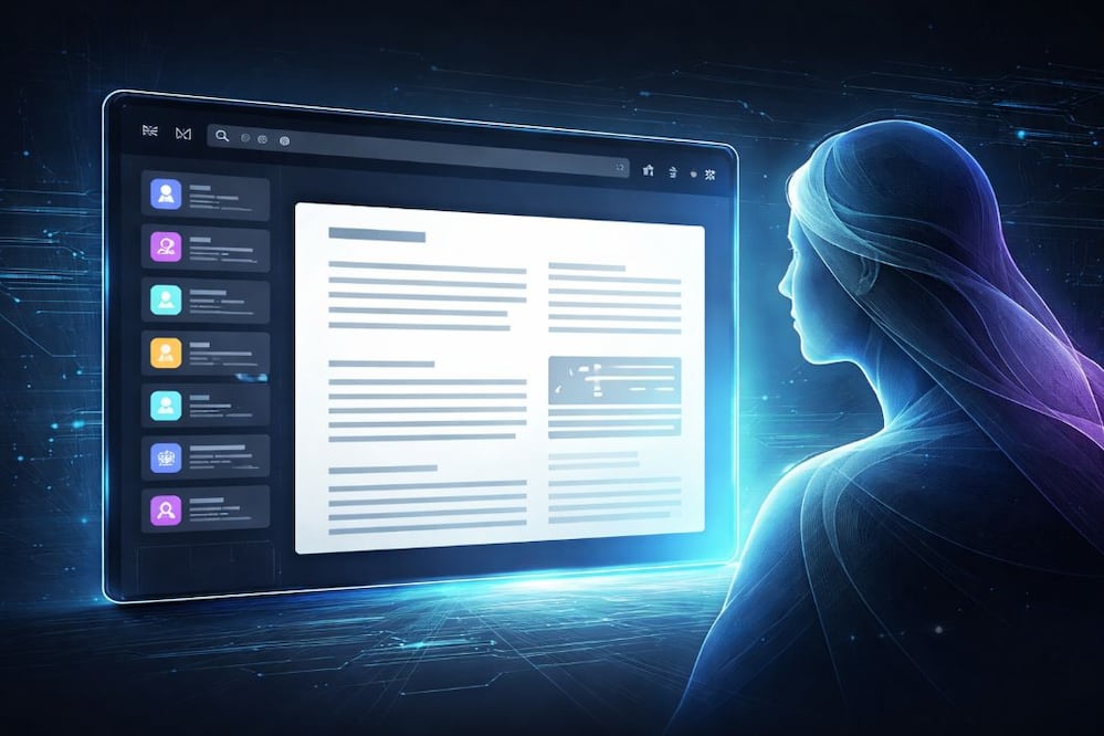 Representación conceptual de un navegador centrado en IA generativa y agentes digitales capaces de interactuar con la web. Crédito: OpenAI