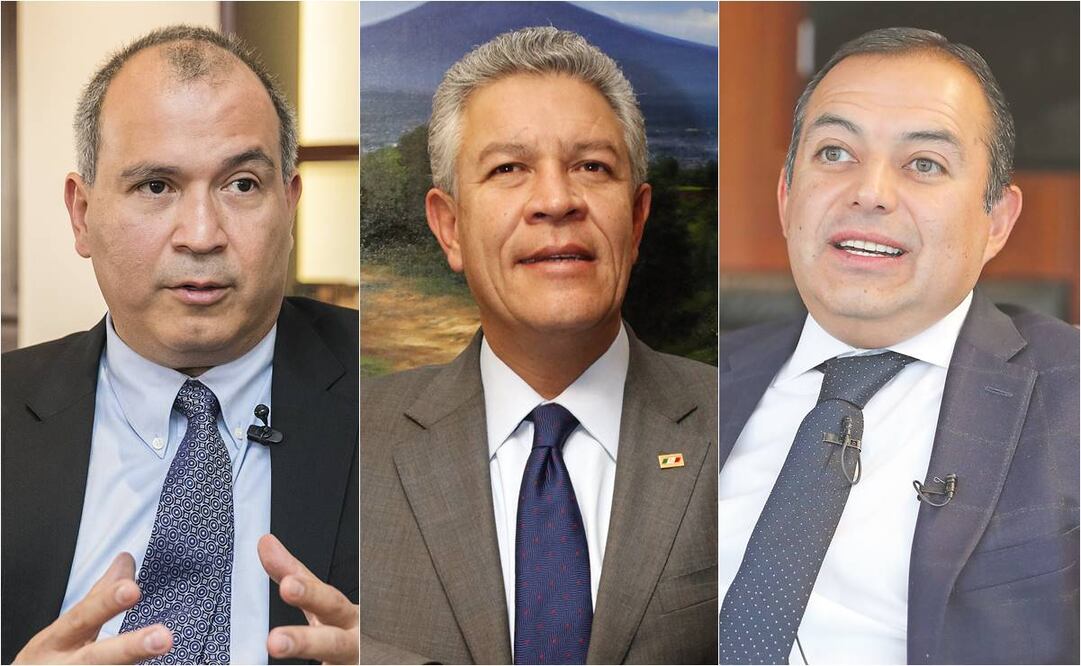 De izquierda a derecha: Carlos Treviño Medina, David Penchyna y Ernesto Cordero. Fotos: Archivo/EL UNIVERSAL