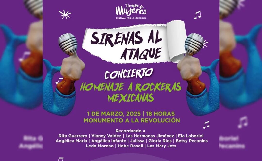 Concierto gratuito “Sirenas al Ataque” en Monumento a la Revolución. Foto: @GobCDMX
