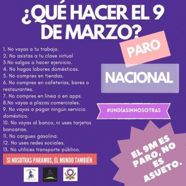 Convocan a marchas, protestas digitales, un día sin mujeres y huelgas de consumo por 8M 