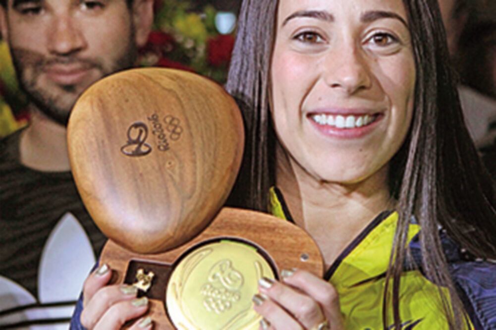Mariana Pajón, medallista de oro enla prueba de BMX (LUIS EDUARDO NORIEGA. EFE)