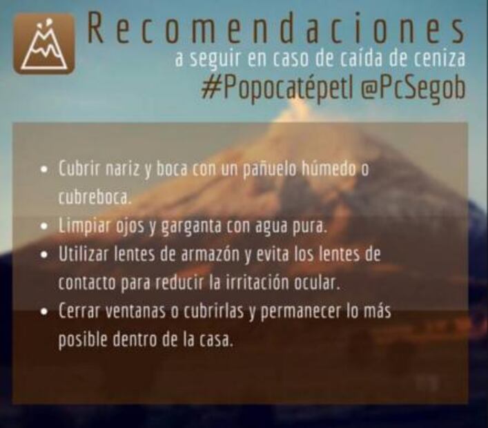 Entérate. Cómo protegerse de la ceniza volcánica