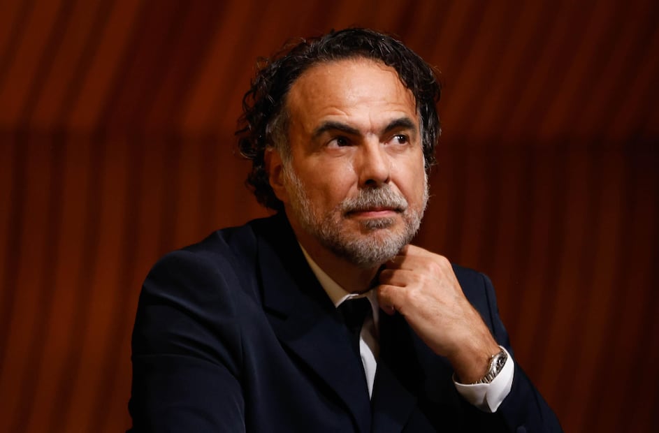 Alejandro González Iñárritu durante su ingreso a El Colegio Nacional.
Foto: Diego Simón Sánchez / EL UNIVERSAL